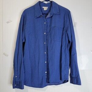 Carbon 2 Cobalt men's blue Button Down Shirt S Med 100% cotton Swiss Dot